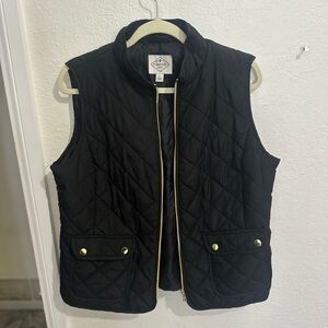 St. John's Bay Black Quilted Puffer Vest